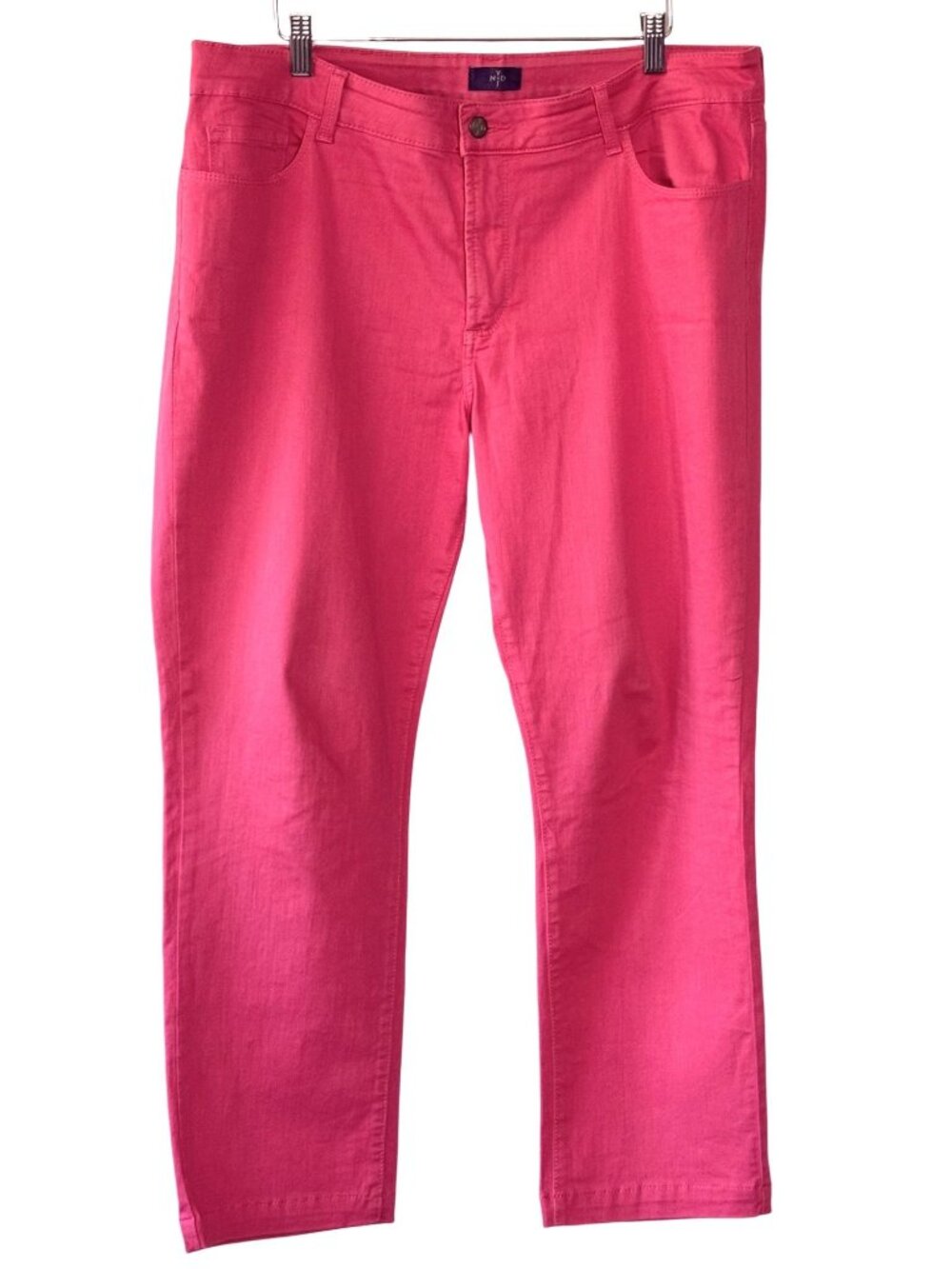 NYDJ Womens Ankle Jeans Lift Tuck Technology Size 14W Pink Cotton Blend